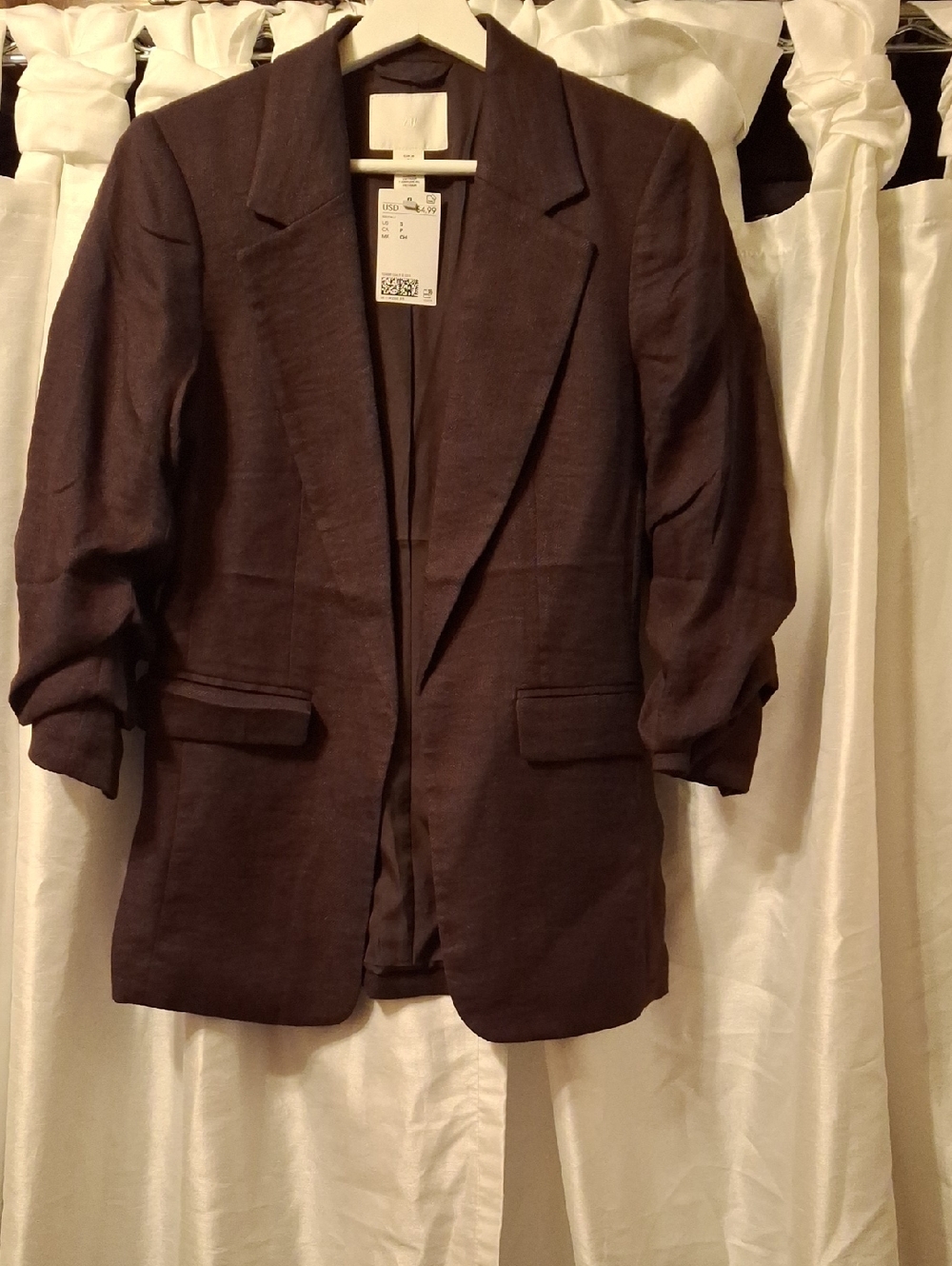 H&M Brown Tailored Blazer Jacket